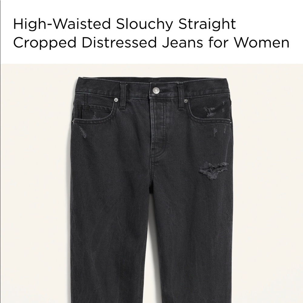 High waisted black mom jean